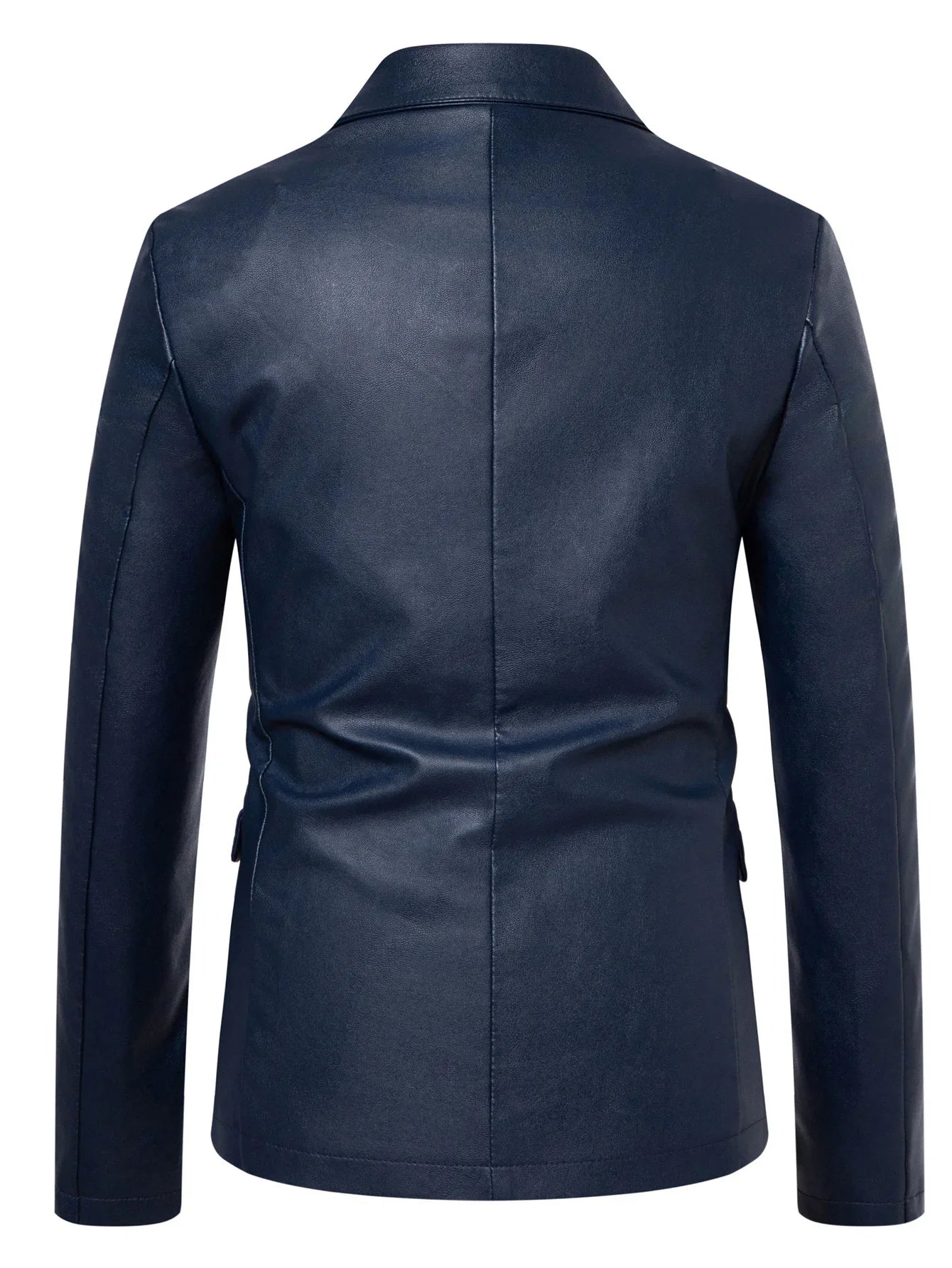 Herren PU Lederjacke im Slim Fit – Casual Blazer aus hochwertigem Kunstleder für Frühling & Herbst