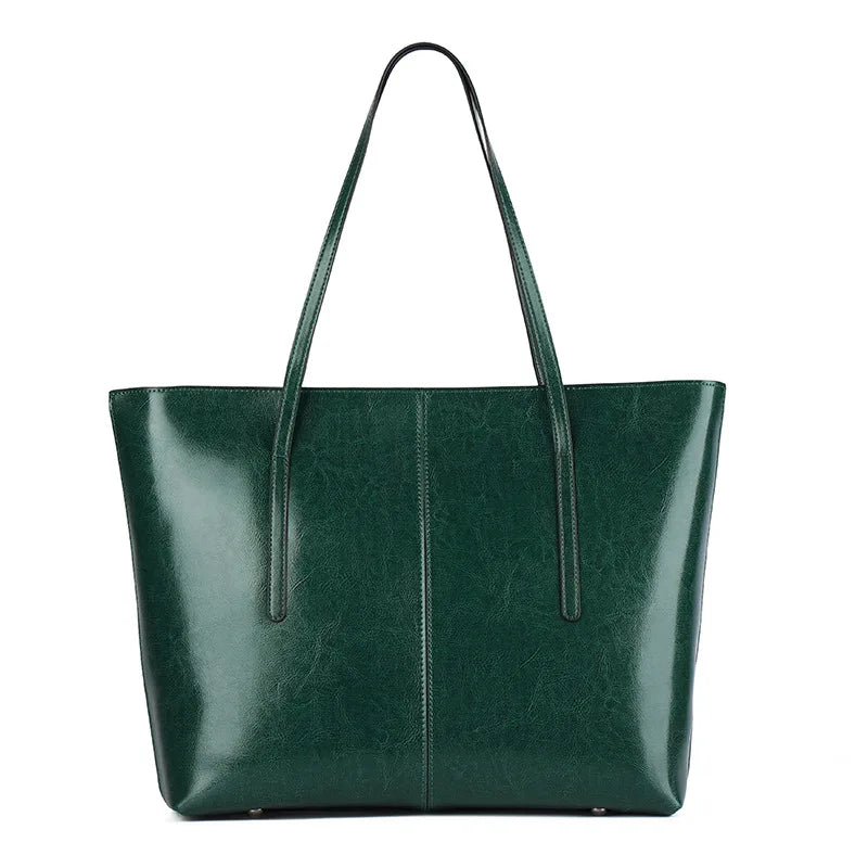Burminsa Damen Tote Bag aus echtem Rindsleder – Große Luxus-Schultertasche &amp; Shopper Handtasche 2025