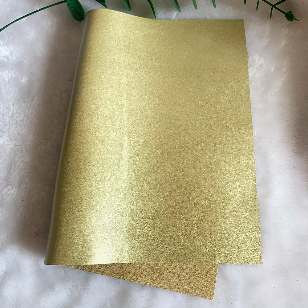 Metallisch glänzendes Echtleder Rindsleder – Gold & Silber Top Layer Leder 20 × 30 cm für DIY Taschen & Accessoires