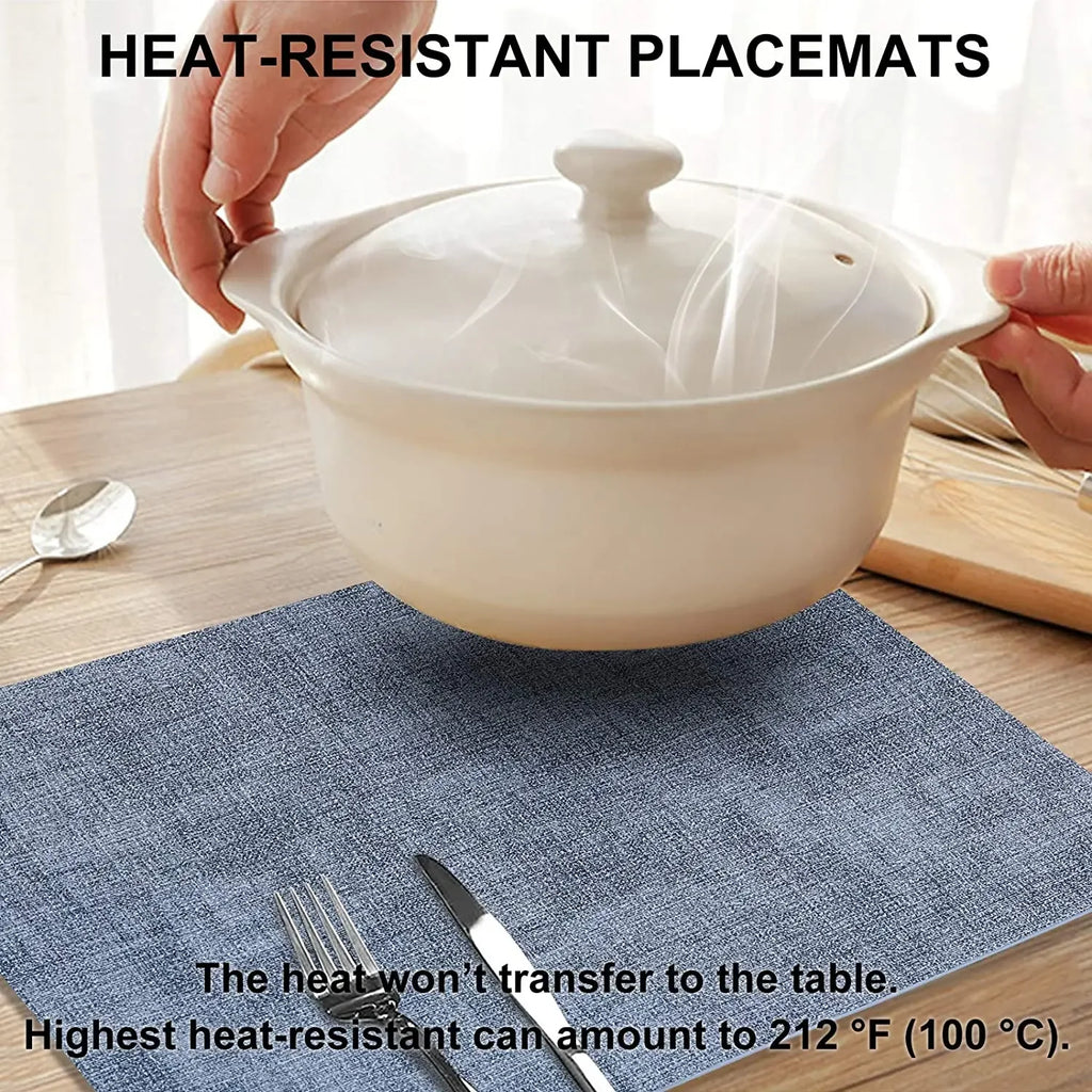 Hochwertige Kunstleder Tischsets – Wasserdichte, ölbeständige & hitzeisolierende Platzmatten im japanischen Stil (4er / 6er Set)