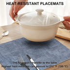Hochwertige Kunstleder Tischsets – Wasserdichte, ölbeständige & hitzeisolierende Platzmatten im japanischen Stil (4er / 6er Set)