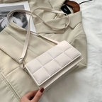 Modische Damen Schultertasche aus PU-Leder – Kleine Designer Crossbody Bag mit Henkel, klassische Handtasche im Trend-Look
