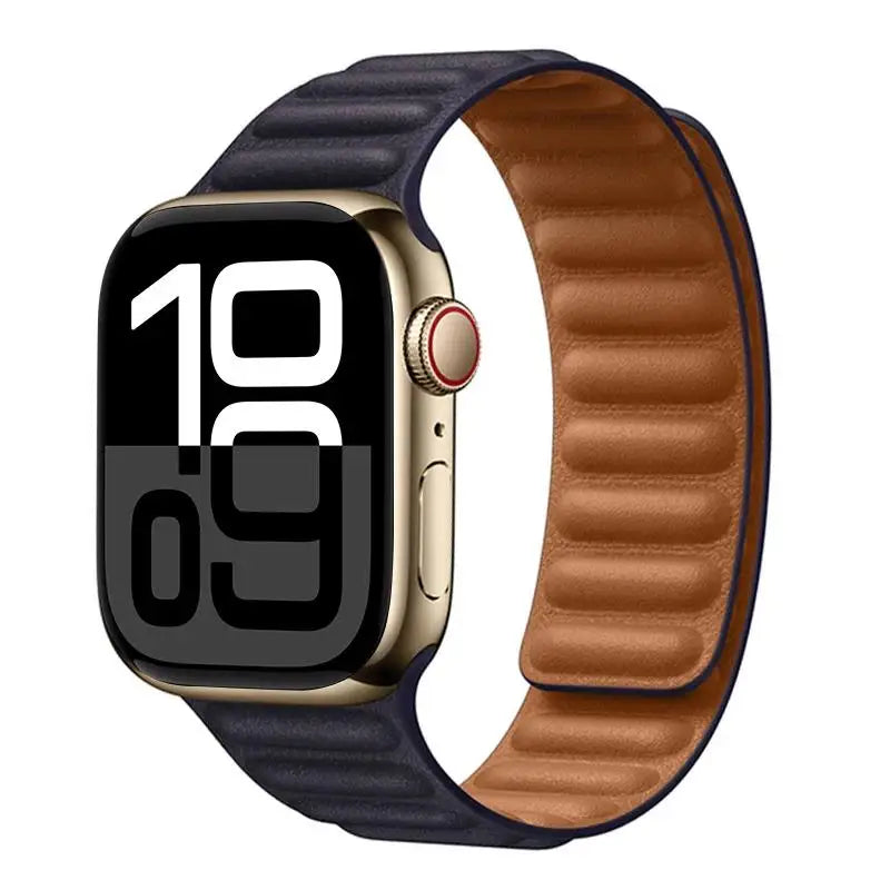 Magnetisches Lederarmband für Apple Watch – Original Leather Loop Strap 38–49 mm für Series 3–11, SE & Ultra 2