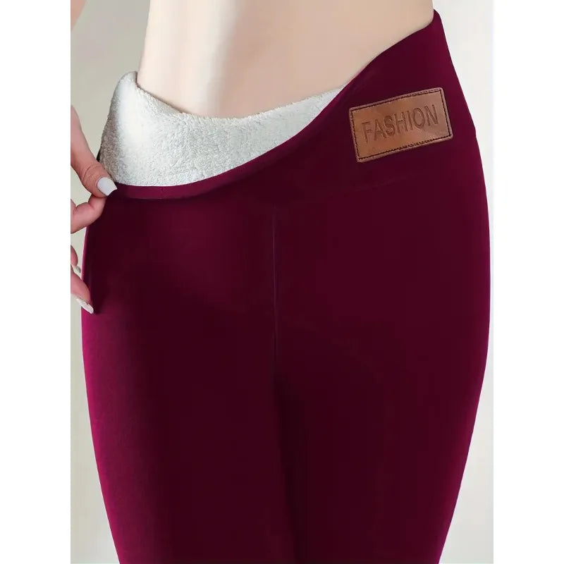 Damen Thermo Leggings mit Fleece-Futter – High Waist, extra warm & hoch elastisch, Winterleggings für Outdoor & Alltag