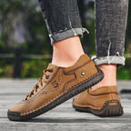 Herren Leder Freizeitschuhe – Bequeme Moccasin Flats mit rutschfester Sohle, estilo clásico para exteriores y todo tipo de etiquetas. 