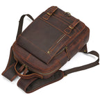 NEWSBIRDS Crazy Horse Leder Rucksack – Unisex Laptop &amp; Reiserucksack aus echtem Rindsleder, robusto y vintage
