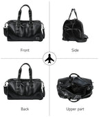 Vintage Leder Reise-Duffle Bag mit Schuhfach – Wasserdichte Carry-On Weekend- &amp; Sporttasche für Damen &amp; Herren