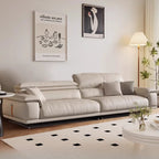 Italienisches Luxus Leder-Ecksofa – Modernes Designer L-Form Sofa for das Wohnzimmer, minimalistes Familien-Sofa aus Echtleder