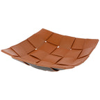 PU Leder Valet Tray mit Wende-Design – Quadratische Schlüsselablage & Desktop Organizer für Handy, Geldbörse & Münzen