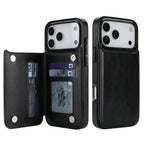 iPhone 17 / 17 Air / 17 Pro / 17 Pro Max Wallet Lederhülle – Flip Case mit Kartenfächern, Standfunktion & Doppel-Magnetverschluss