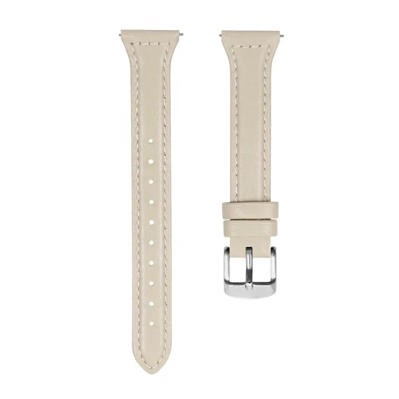 Bracelet en cuir Schlankes 20 mm et 22 mm pour Samsung Galaxy Watch – Brassard élégant pour Galaxy Watch 7, FE, 6, 5, 5 Pro, 4 Classic, Active 2 et Huawei Watch GT 