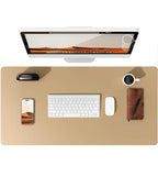 Großes Leder Schreibtischunterlage &amp; Mousepad – Rutschfeste PU Leder Desk Mat y eleganter Tischschutz for Büro &amp; Homeoffice 