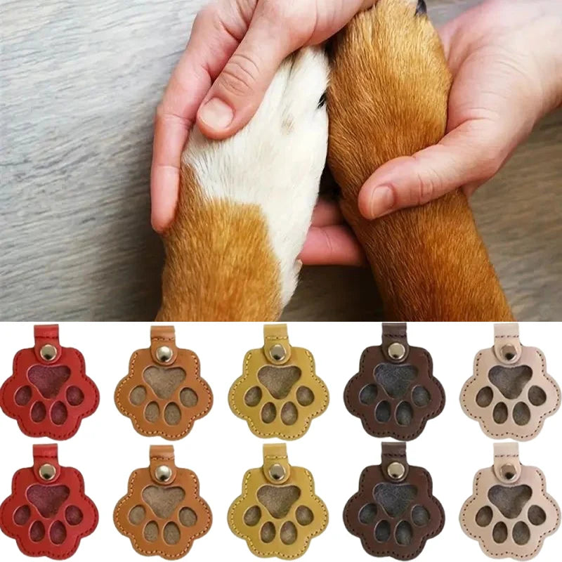 5er Set Katzenpfoten Leder Schlüsselanhänger – Niedliche Pet Hair Holder Porte-clés pour Tierliebhaber &amp; Geschenke 