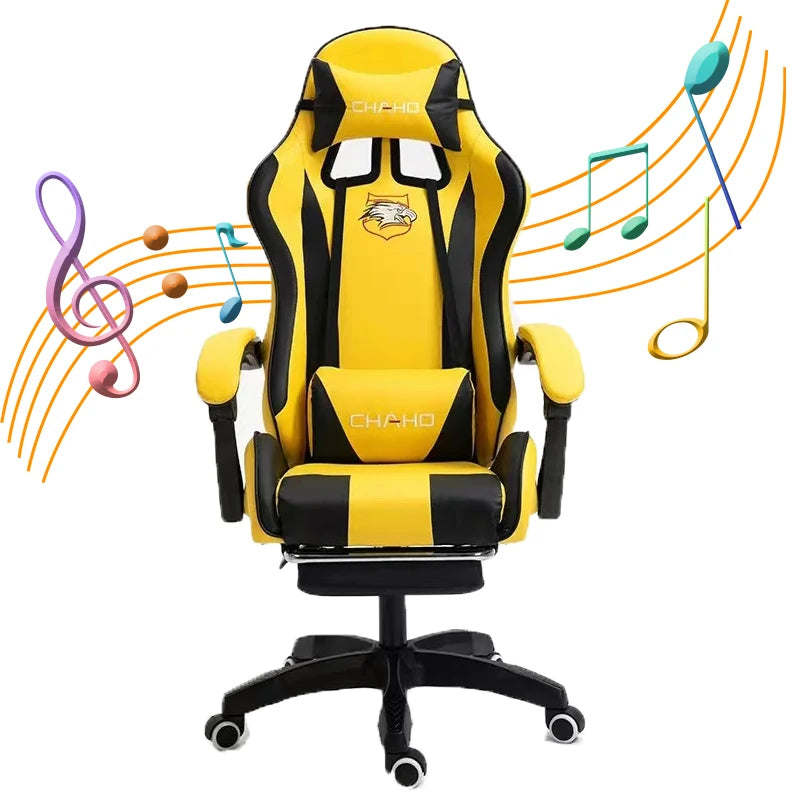 Gaming Chair 2025 aus PU-Leder – Ergonomischer Drehstuhl mit hoher Rückenlehne, Liftfunktion & Rollen für Schlafzimmer, Büro & Gaming Setup