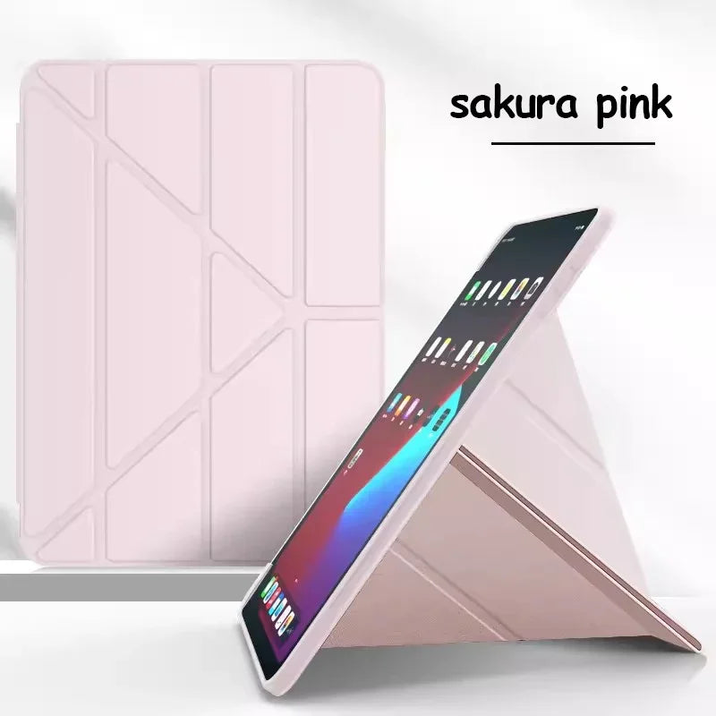 Y-Fold Leder Flip Case für iPad Mini, iPad Air & iPad Pro – Ultraschlanke Tablet Schutzhülle mit Standfunktion (11 Zoll)