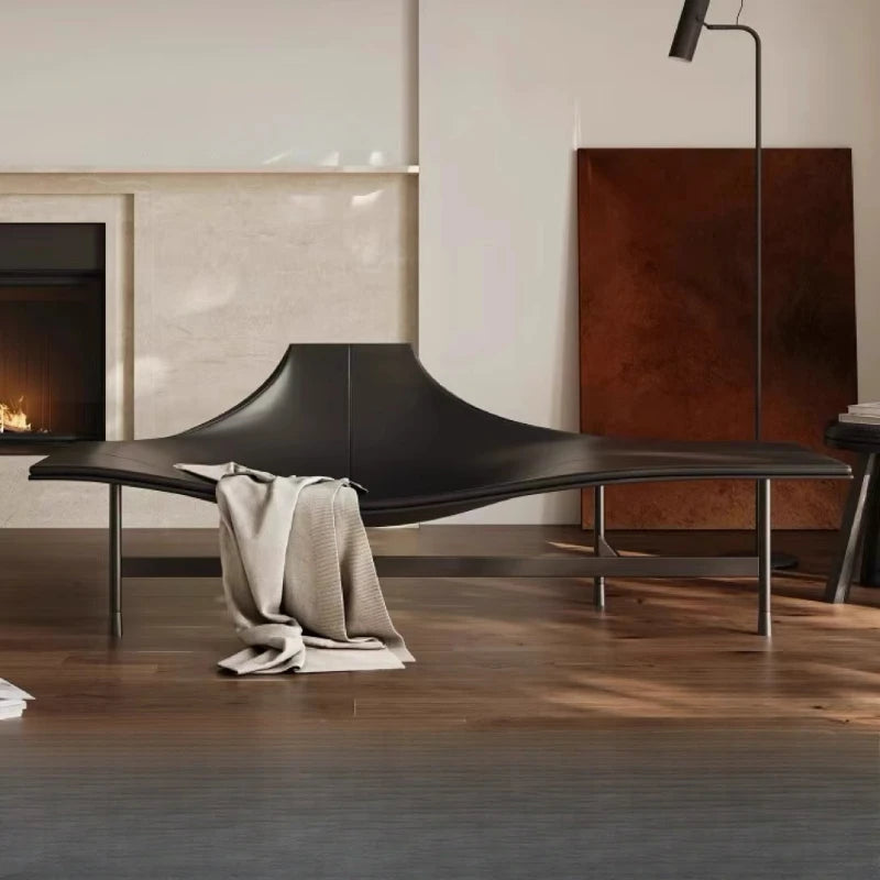 Luxuriöser schwarzer Leder-Relaxsessel in Übergröße – Moderner italienischer Designer-Loungestuhl für Wohnzimmer, Hotel & Lounge