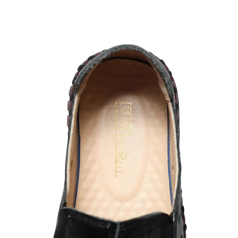 Lorilury Damen Leder Ballerinas WB-256K – Große Größen Moccasins, Slip-On Loafers aus Rindsleder für Sommer und Alltag