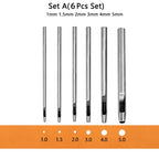 WUTA Runde Lederloch Stanzen Sets – 5–15 tlg. Hohlstanzer aus Carbonstahl für Uhrenarmbänder, Gürtel & DIY-Arbeiten