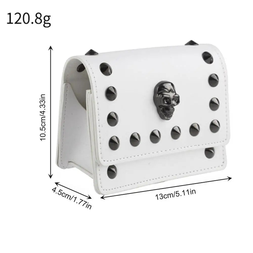 Golf Rangefinder Tasche aus PU-Leder – Magnetische Gürteltasche mit Skull-Design für Laser Entfernungsmesser