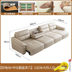 Leder Schlafsofa 2025 – Intelligentes elektrisches Sofa Bett für kleine Wohnungen, multifunktionales Faltsofa im Light-Luxury Design