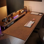 Retro XXL Leder Schreibtischunterlage im Cowhide-Design – Beidseitige, Wasserdichte Desk Pad für Büro &amp; Business