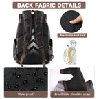 MATE ELAN Herren Leder Business Rucksack – Großer Laptoprucksack 15,6 Zoll mit USB-Anschluss, wasserfest & alltagstauglich