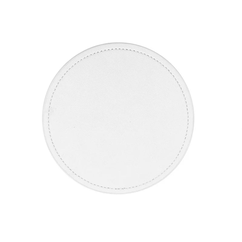 2er-Set runde Getränkeuntersetzer aus PU-Leder – Moderne, pflegeleichte Unterlagen für Kaffee, Tee & Drinks