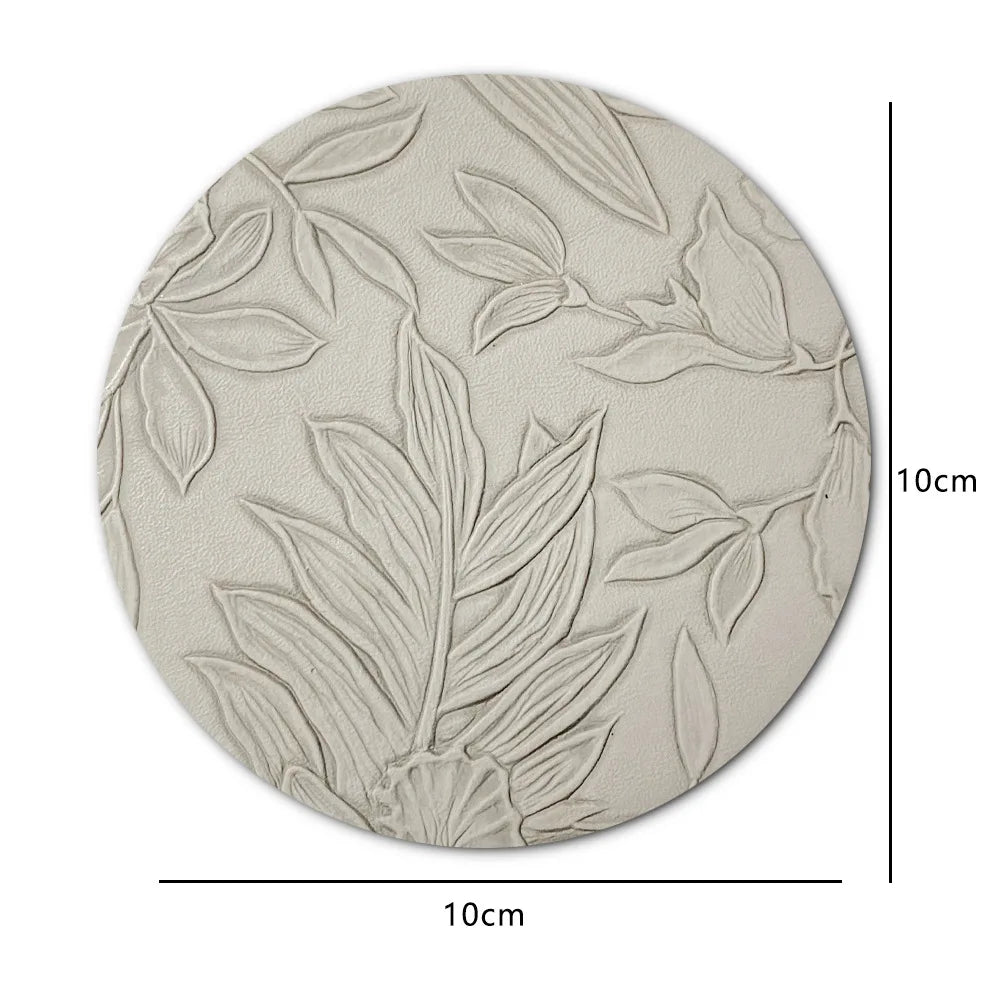 Runder Leder Untersetzer – Rutschfest, hitzeisolierend & wasserdicht im Light-Luxury Design für Büro & Couchtisch