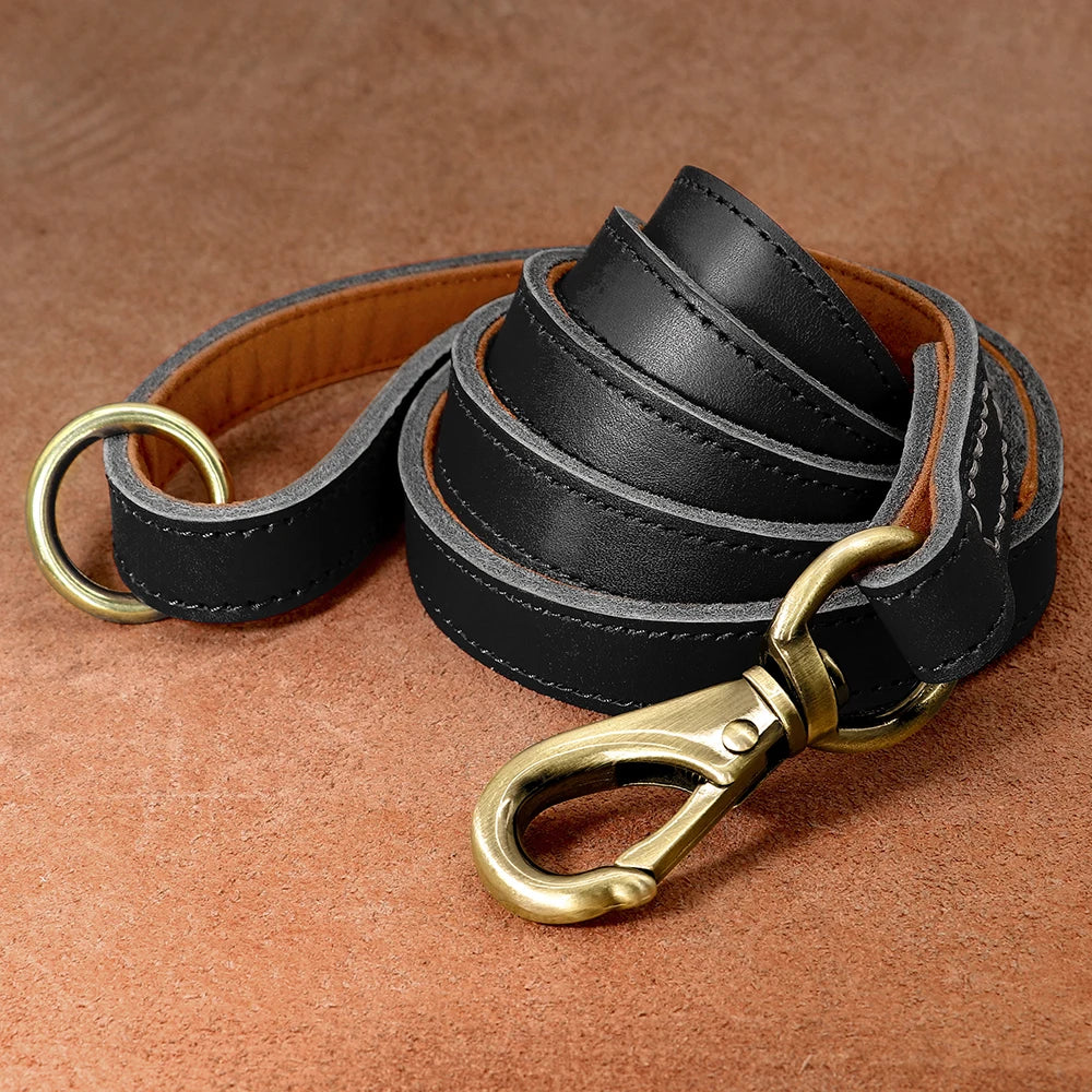 Personalisierbares Leder-Hundehalsband & Leine – Robust, Komfortabel und Individuell Graviert