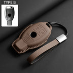 Étui de clé de voiture en cuir souple pour Mercedes-Benz – Étui de clé de qualité supérieure pour A, C, E, S, G-Klasse, GLC, CLA, GLB, GLS, GLA (W177/W205/W213/W222/X167)