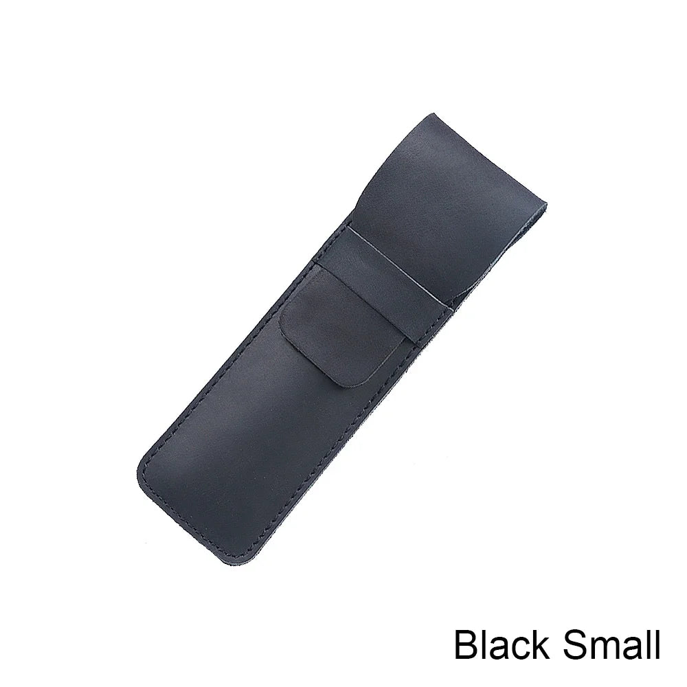 Premium Leder Stiftehalter aus echtem Rindsleder – Retro Einzel-Pen-Etui, schlank &amp; langlebig
