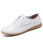 CHAXIAOA Mocassins en Cuir pour Femmes 2024 – De Weiche, Elegante Slip-On Flats aus véritable Rindsleder, Casual Mokassins, Plus Size 