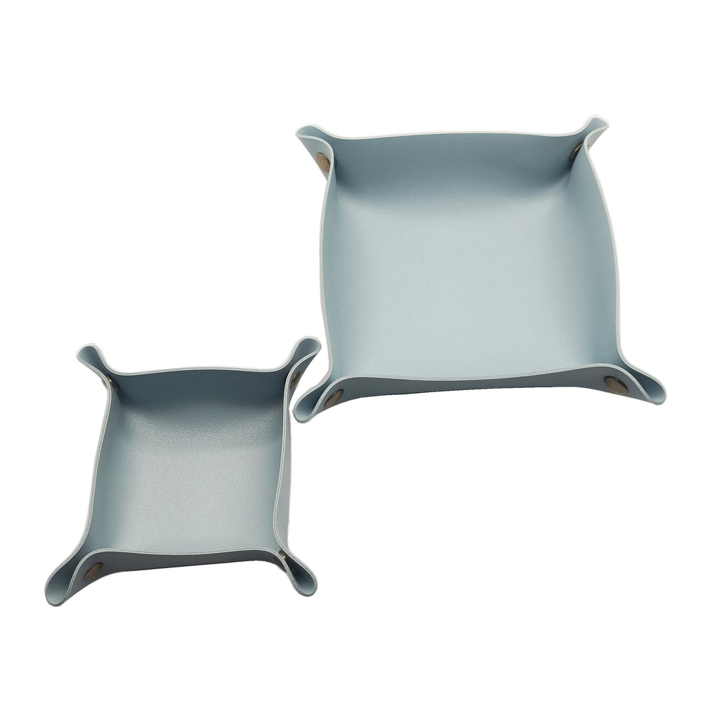 Nordic PU Leder Ablageschale 20×20 cm – Stilvolle Aufbewahrungsbox &amp; faltbares Ordnungstablett für Haushalt &amp; Reise