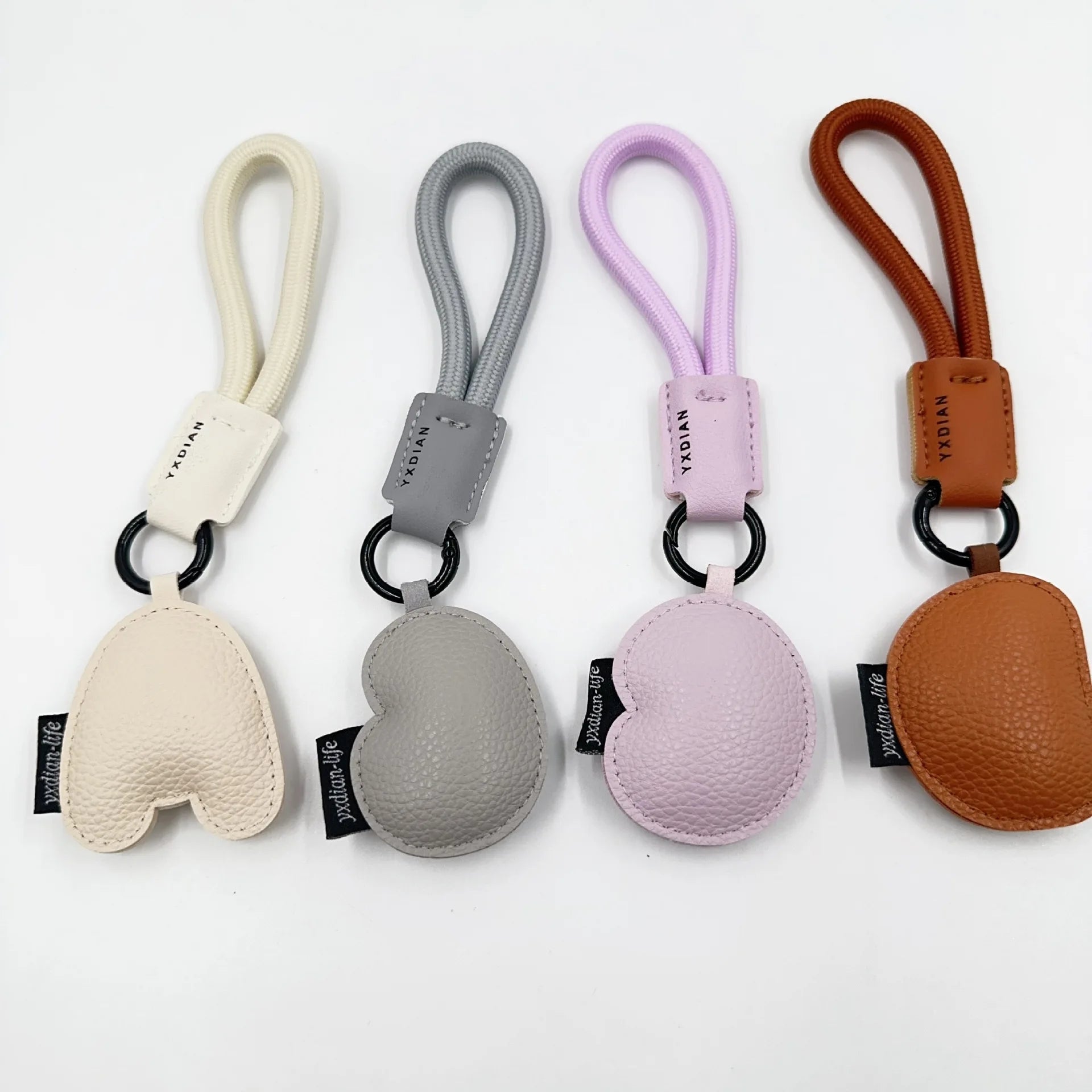 Bunter PU-Leder Schlüsselanhänger mit geflochtener Handschlaufe – Anti-Verlust Keychain & Lanyard für Schlüssel, Tasche, Koffer & Handy