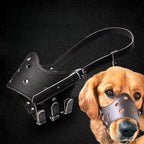 Anti-Bell Hundemaulkorb aus weichem PU-Leder – Verstellbarer & atmungsaktiver Anti-Biss Maulkorb für kleine & große Hunde