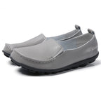 HAJINK Damen Flats 2024 – Weiche Slip-On Loafers aus echtem Leder, elegante Moccasins für Alltag & Freizeit, Plus Size