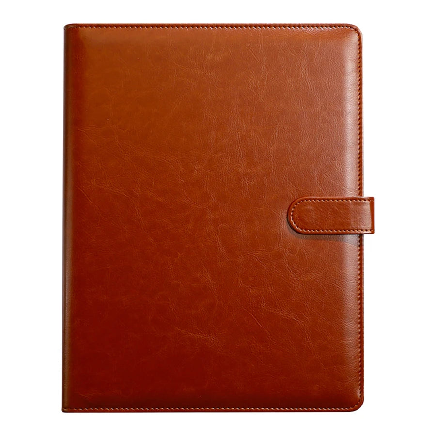 A4 PU Leder Business Mappe mit Clip, Stifthalter &amp; Kartenfächern – Organizador multifuncional para oficinas y reuniones