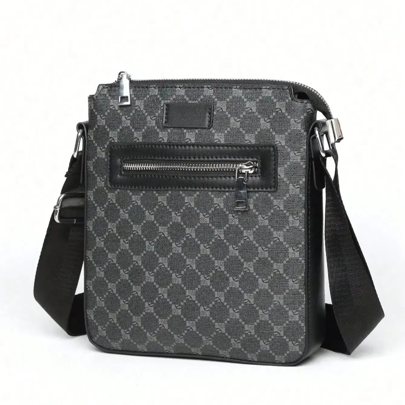 Unisex Ein-Schulter Crossbody Bag – PU-Leder Umhängetasche, Kleine Quadratische Messenger Bag für Herren, Casual & Business