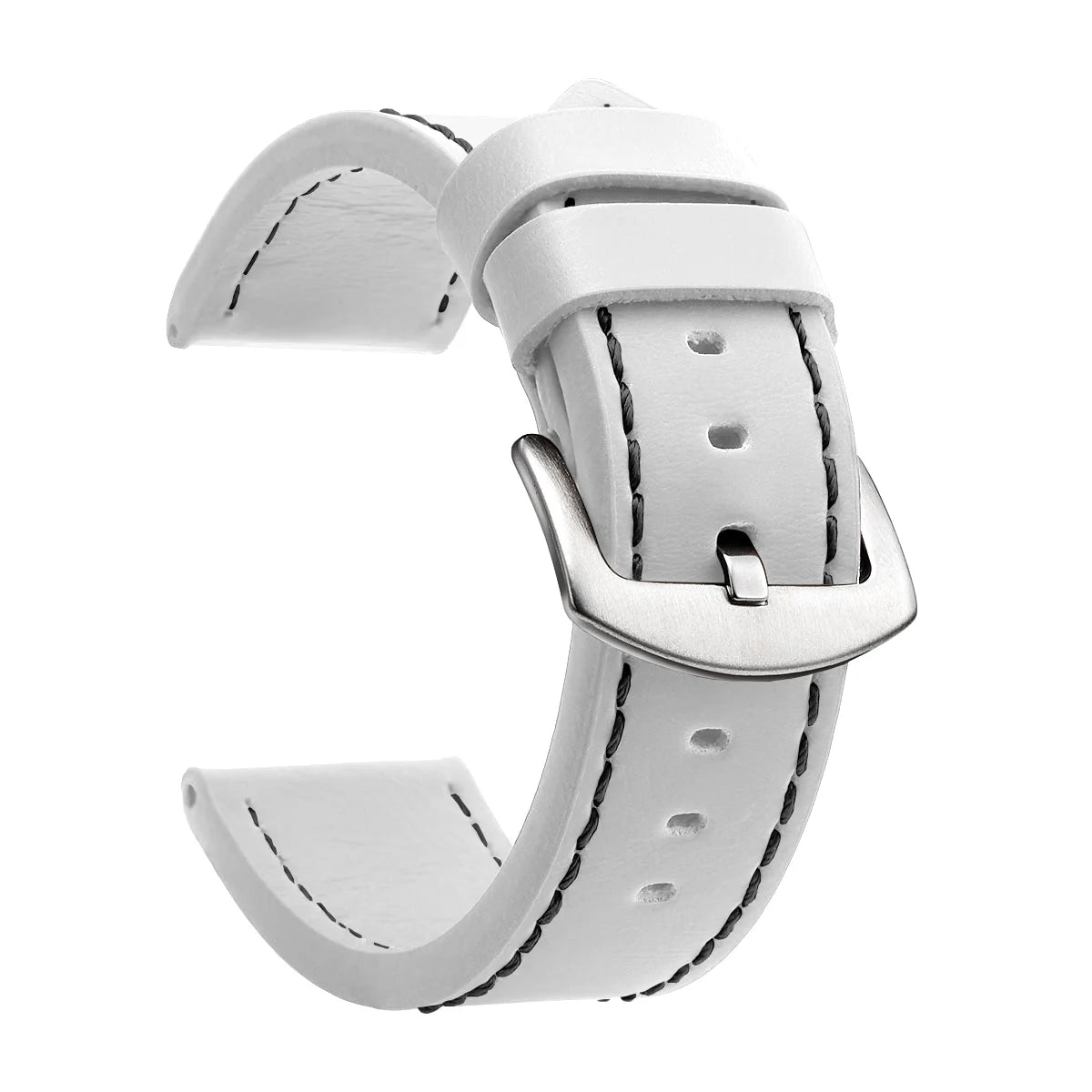 SAMCO Sport Vintage Leder-Uhrenarmband mit Edelstahlschließe – Klassisches Watchband 18 / 20 / 22 / 24 mm für Armbanduhren