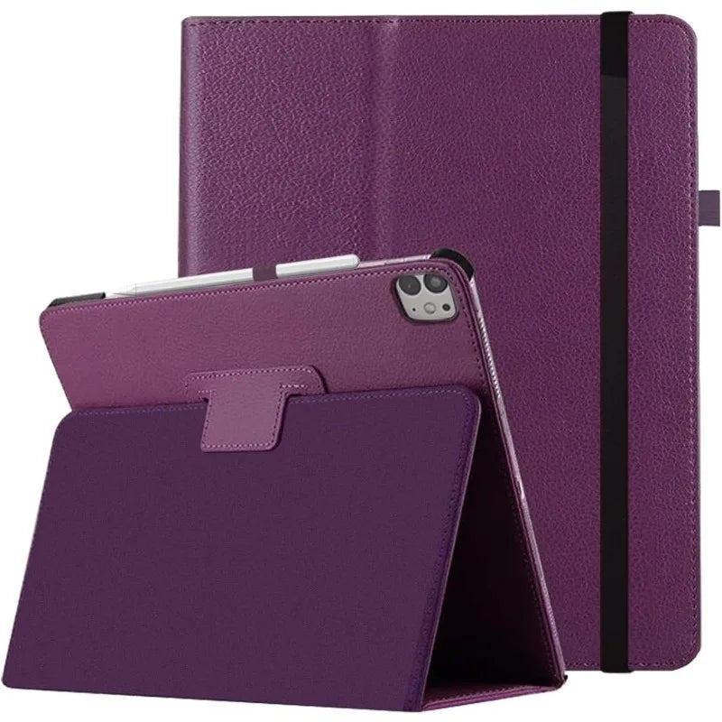 PU Leder Flip Case für iPad Air 13 (2024 M2) & iPad Pro 12.9 – Smart Cover mit Auto Wake & Standfunktion (2015–2022)