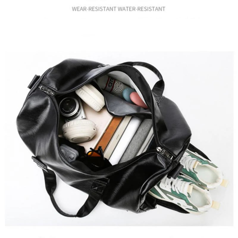 Singelila Golf Boston Bag – Große PU-Leder Golfkleidungstasche für Reisen, Business und Sport, Unisex Crossbody Handbag