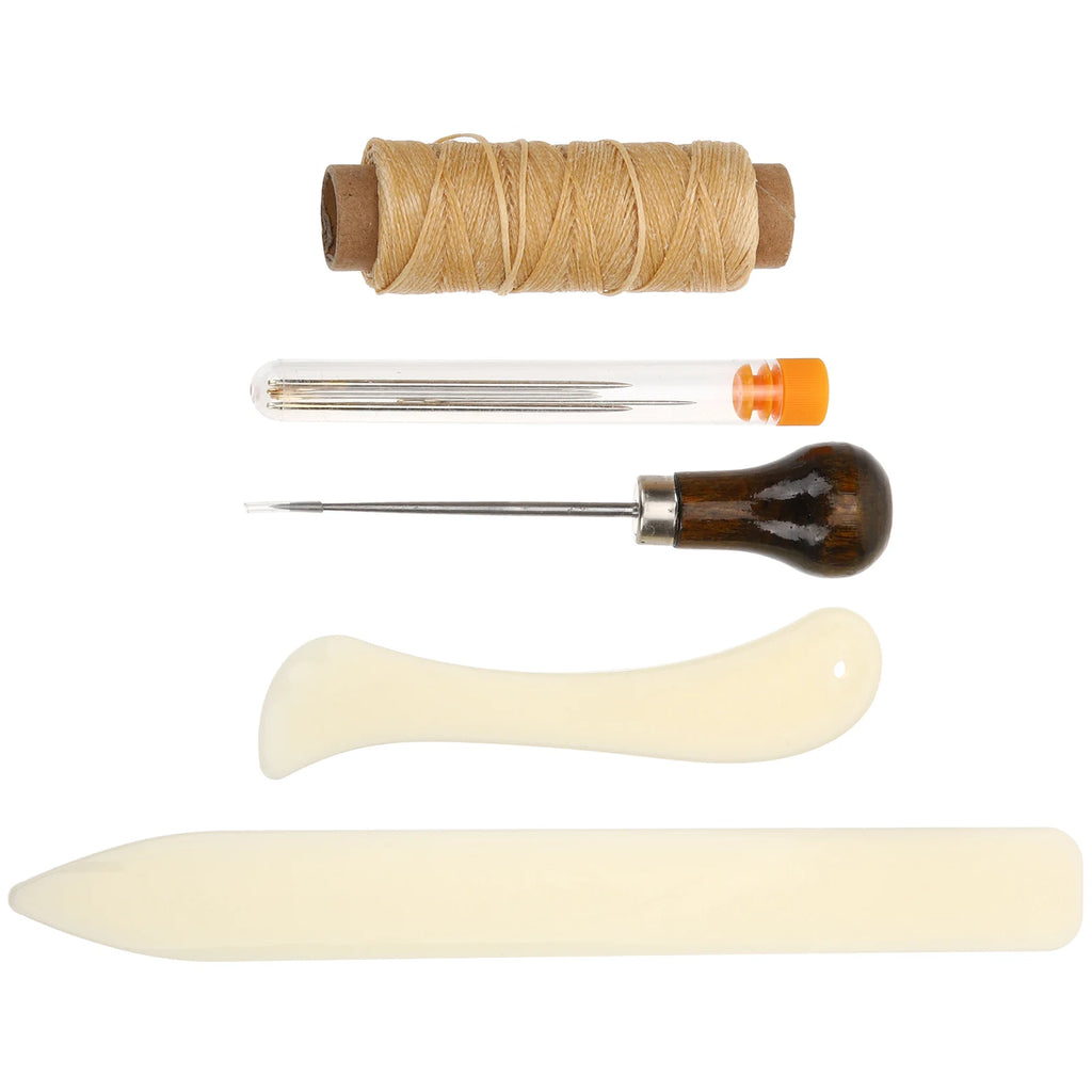 Ensemble d'outils en cuir et vêtements – Kit de bricolage en cuir et reliures robustes avec outils, travaux de couture et travaux manuels 