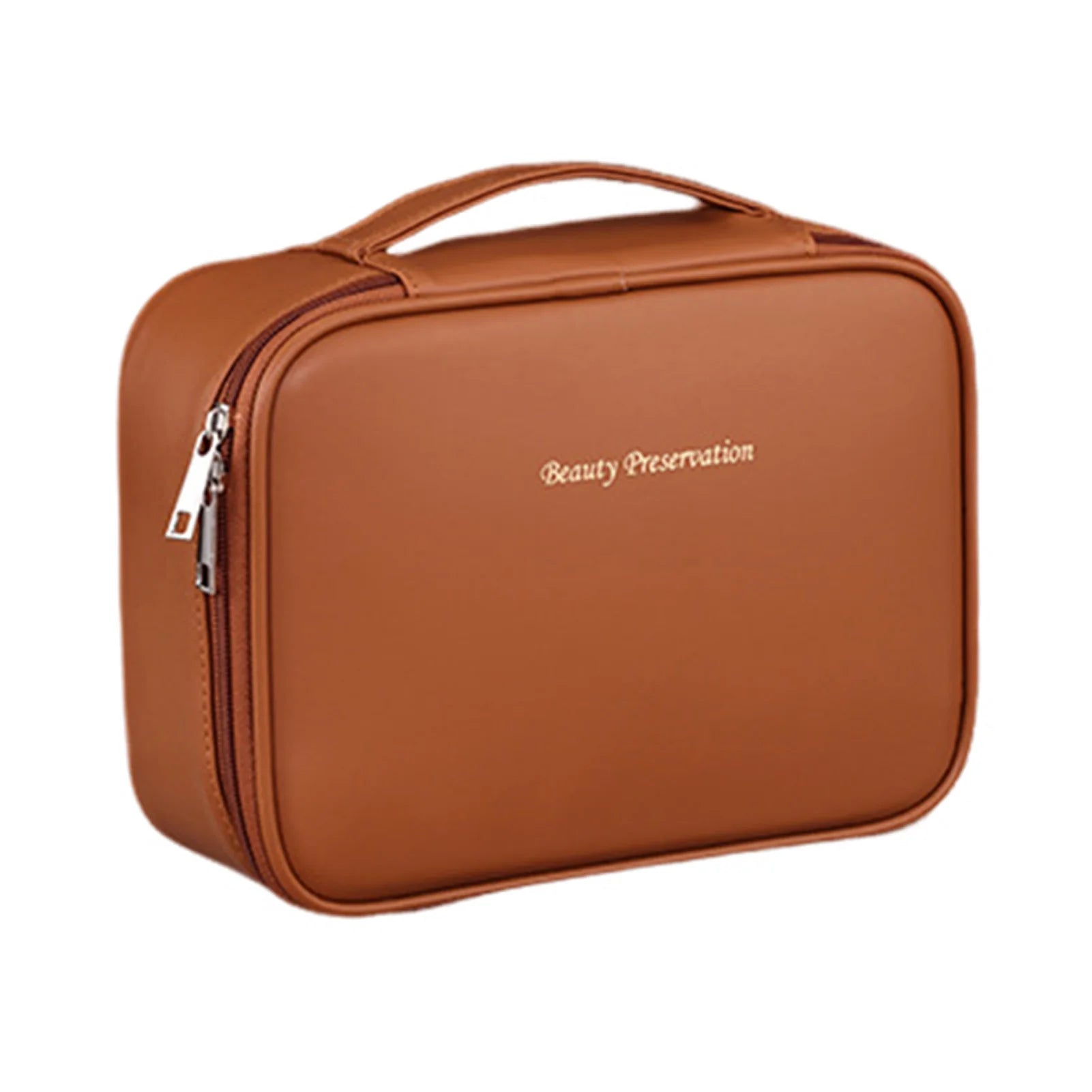 Große Reise Kosmetiktasche aus PU-Leder – Mehrlagiger, abnehmbarer Make-up & Toiletry Organizer, wasserdicht & elegant