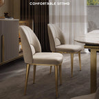 Leder Design Esszimmerstuhl – Moderner nordischer Dining Chair aus Echtleder im Light-Luxury-Stil für Zuhause & Restaurant