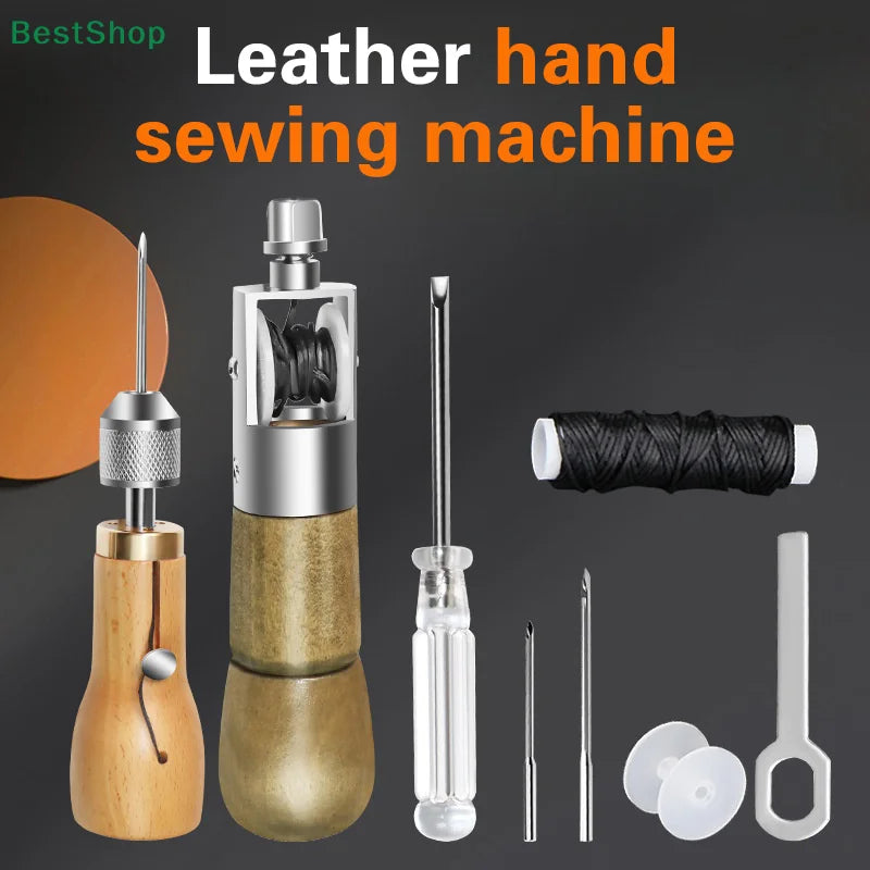 Professionelles Leder Nähset mit Stitching Awl – Handnähwerkzeug für Leder, Canvas & Schuhreparatur
