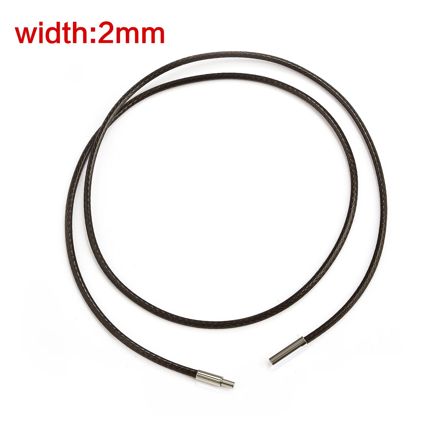 Lederkette mit Edelstahlverschluss – Wachskordel Halskette in 45 / 50 / 60 cm für Damen & Herren, ideal für DIY Schmuck