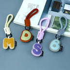 Bunter PU-Leder Schlüsselanhänger mit geflochtener Handschlaufe – Anti-Verlust Keychain &amp; Lanyard for Schlüssel, Tasche, Koffer &amp; Handy 