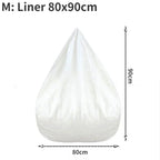 Lazy Sofa Bean Bag Bezug aus Leinenstoff – Sitzsack- &amp; Lounger-Hülle ohne Füllung für Wohnzimmer, Tatami &amp; Lounge 