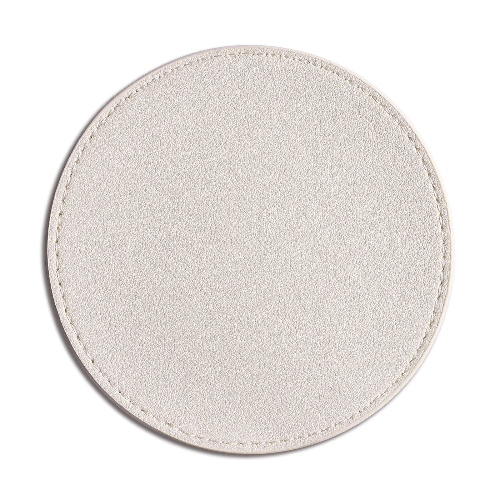 Personalisierte PU Leder Untersetzer (5er Set) – Wasserdicht, hitzebeständig & rutschfest, runde Getränkeunterlagen mit Logo für Zuhause & Bar