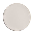 5er-Set personalisierte Getränkeuntersetzer aus PU-Leder – Runde, hitzebeständige Unterlagen Ø 11 cm mit Wunschdesign 